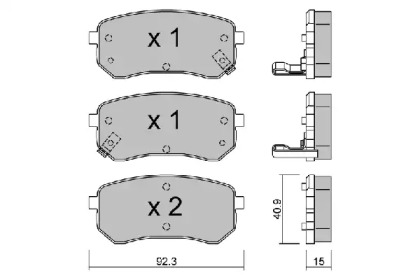 Комплект тормозных колодок (AISIN: BPHY-2003)